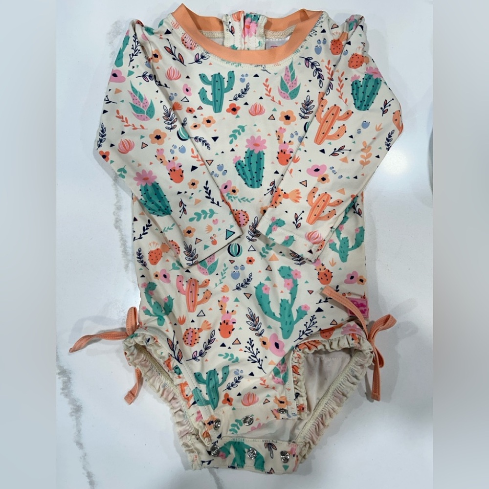 Ruffle Butts Rashguard Swimsuit